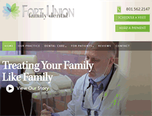 Tablet Screenshot of fortunionfamilydental.com